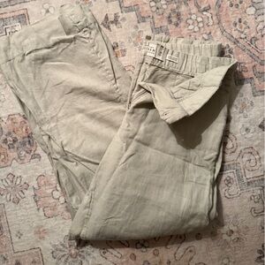 Abercrombie Beige Linen Trousers Size 29 NWOT 100% linen